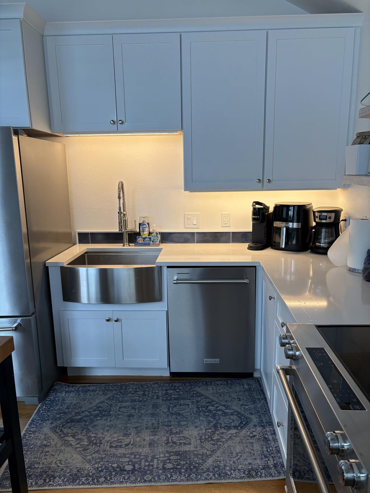 24” LED Direct Wire Under Cabinet Light - Dimmable Undercounter LED Lights for Kitchen - Selectable CCT 2700K-5000K, 612-648 Lumens, 9W - UCB Series Hardwired Under Cabinet Lighting by NICOR Lighting customer photo 2