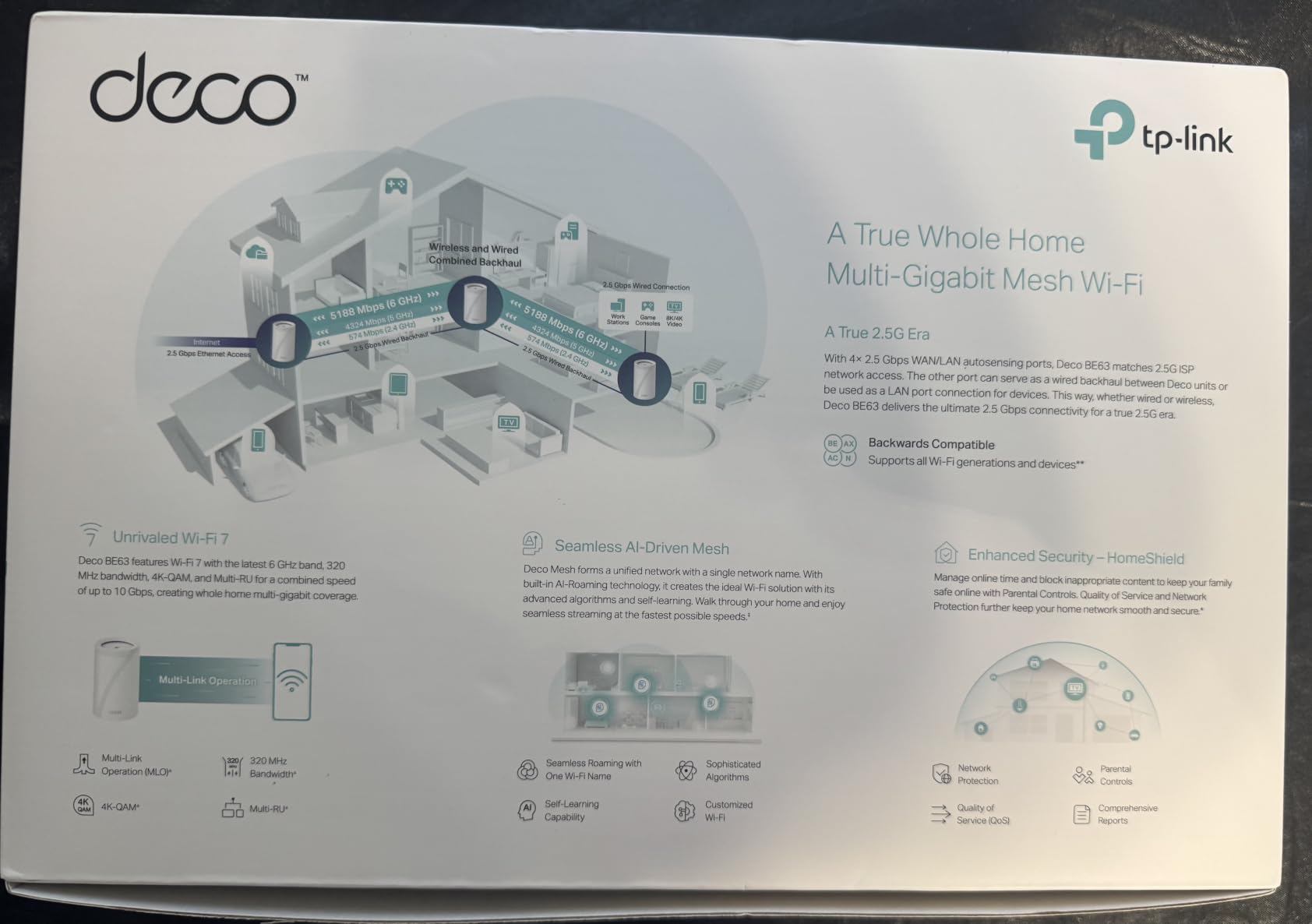 Deco 7 Pro Tri-Band WiFi 7 BE10000 Whole Home Mesh System 6-Stream 10 Gbps customer photo 1