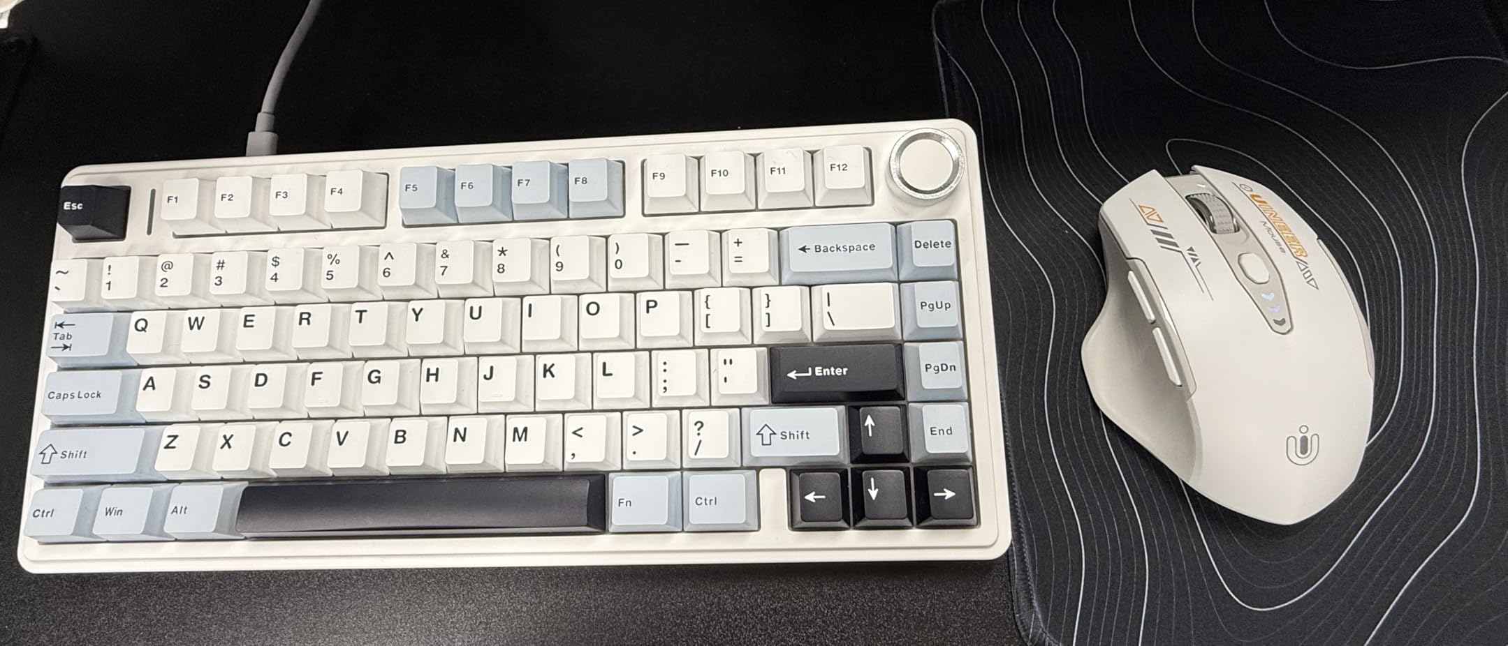 EPOMAKER x Aula F75 Gasket Mechanical Keyboard, 75% Wireless Hot Swappable Gaming Keyboard with Five-Layer Padding&Knob, BT/2.4GHz/USB-C, RGB (Green, LEOBOG Reaper Switch) customer photo 1