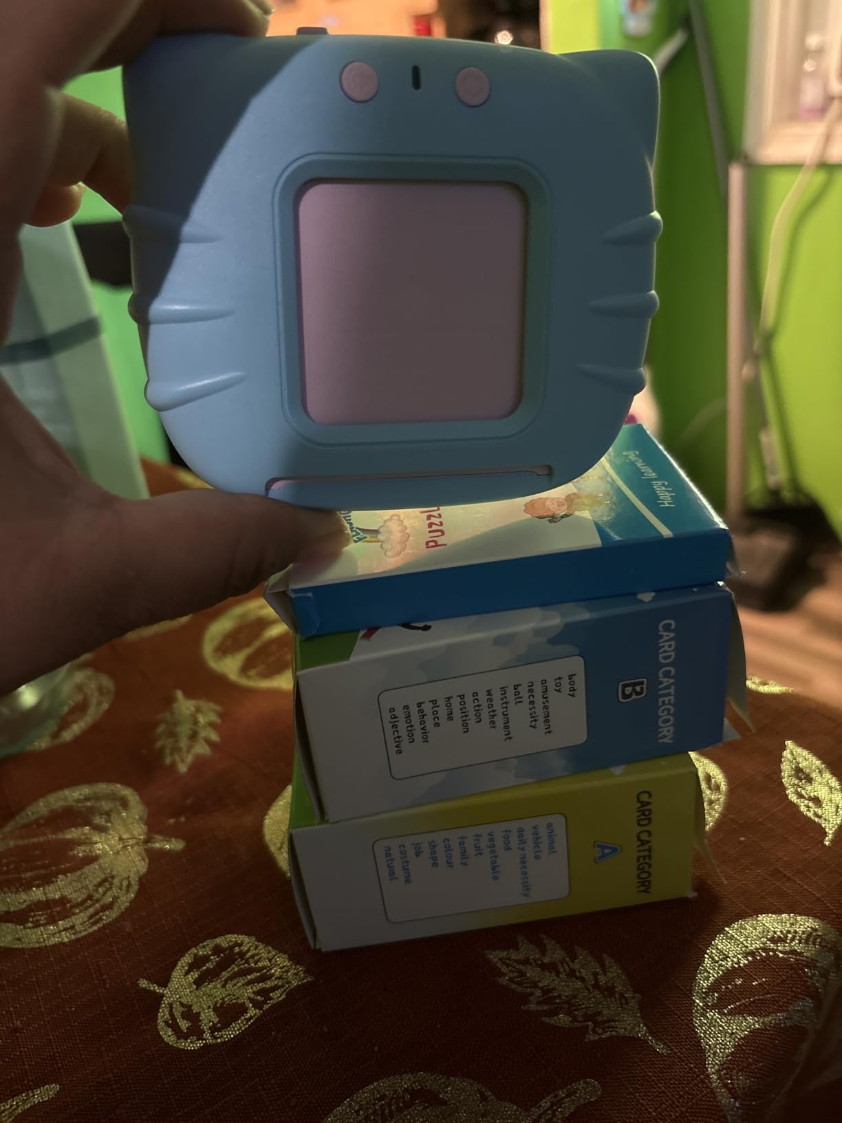 Airbition Talking Flash Cards for Toddlers Ages 1‑4,224 Words English Blue customer photo 2