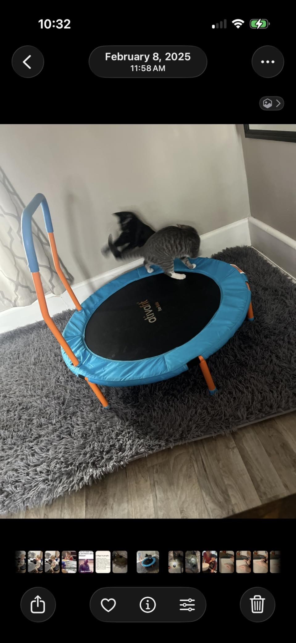 ATIVAFIT 36-Inch Toddler Trampoline with Foam Handle, Foldable Indoor Outdoor Mini Rebounder for Kids Ages 2–6 customer photo 2