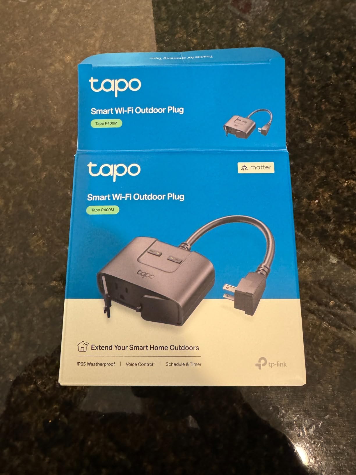 Tapo Matter Outdoor Smart Plug, 2 Individual Outlets, P400M customer photo 2