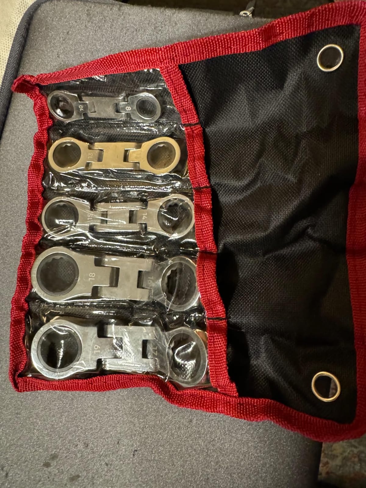Stubby Wrenches Set, 72-Tooth Flex Head Ratcheting Wrench Set, Compact Double Box End Ratchet Wrench Metric 8-19mm 5 Pieces for Tight Spaces customer photo 2