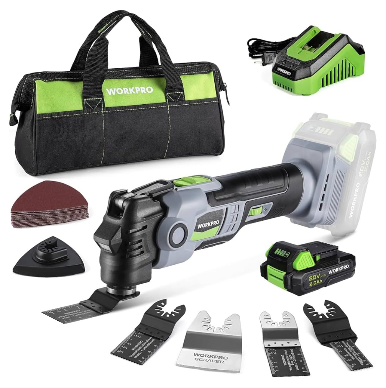 WORKPRO 20V Brushless Cordless Oscillating Multi-Tool Kit customer photo 2
