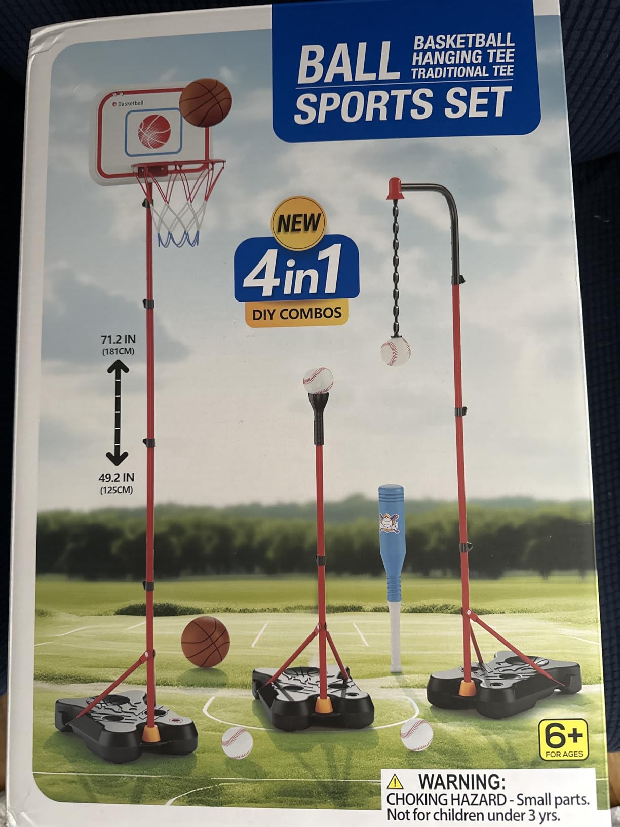 HopeRock 2 in 1 Kids Basketball Hoop and T Ball Set customer photo 1