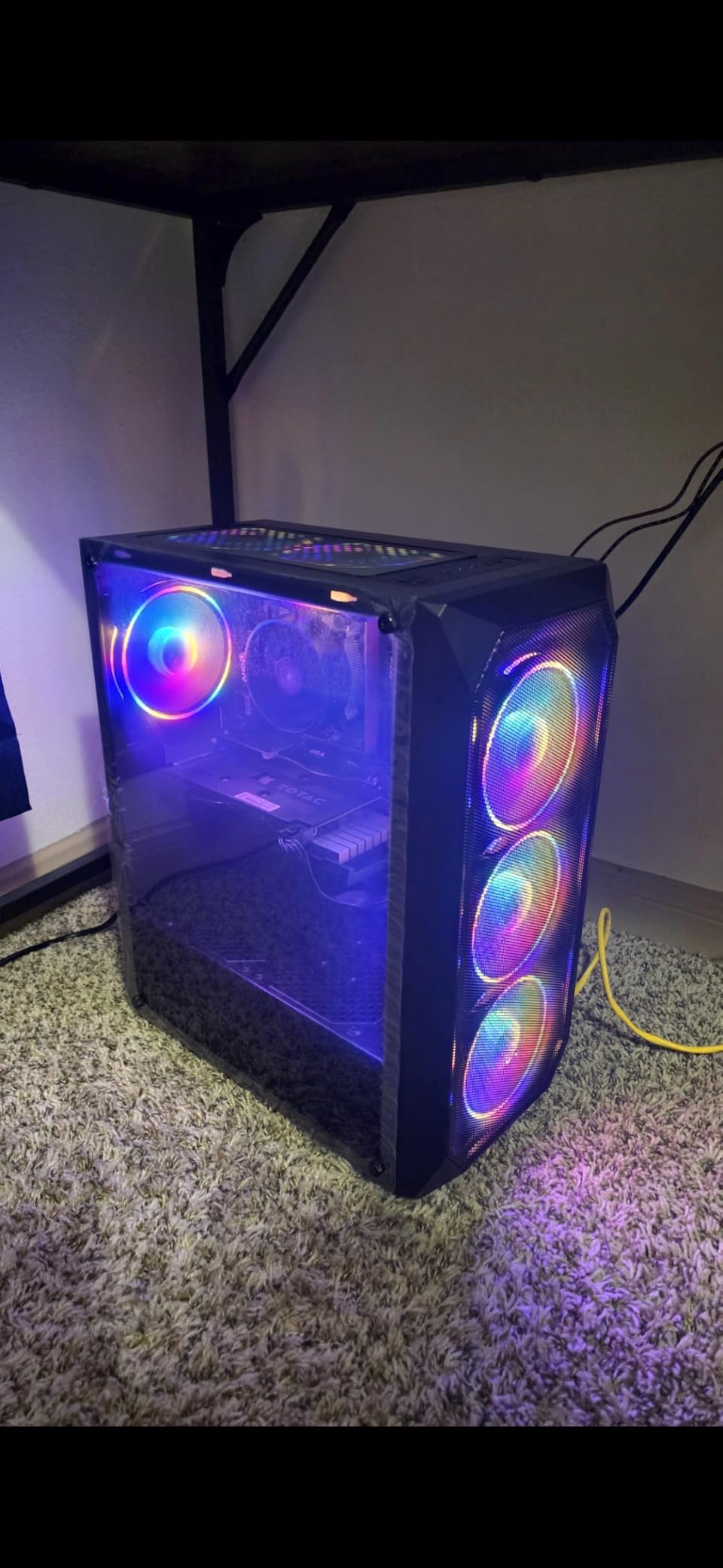 MXZ Gaming PC Computer R5 3600, RTX 4060, 16G DDR4, NVME 500G, A520,6RGB Fans,Win 11 Pro Ready to use, Gamer Desktop Computer(R5 3600| RTX 4060) customer photo 2