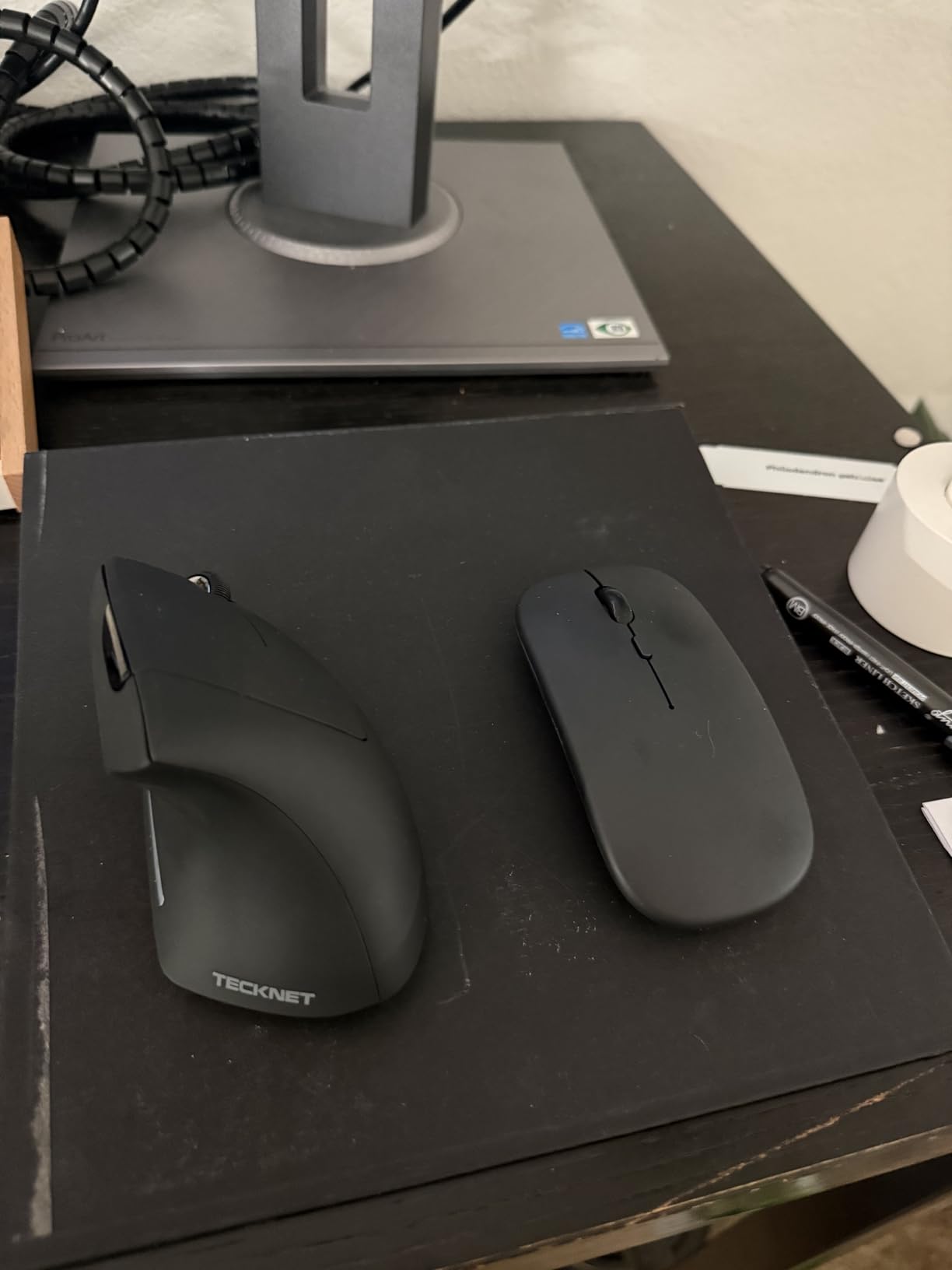 TECKNET Ergonomic Mouse, 4800 DPI Wireless Bluetooth Vertical, 3-Device customer photo 2