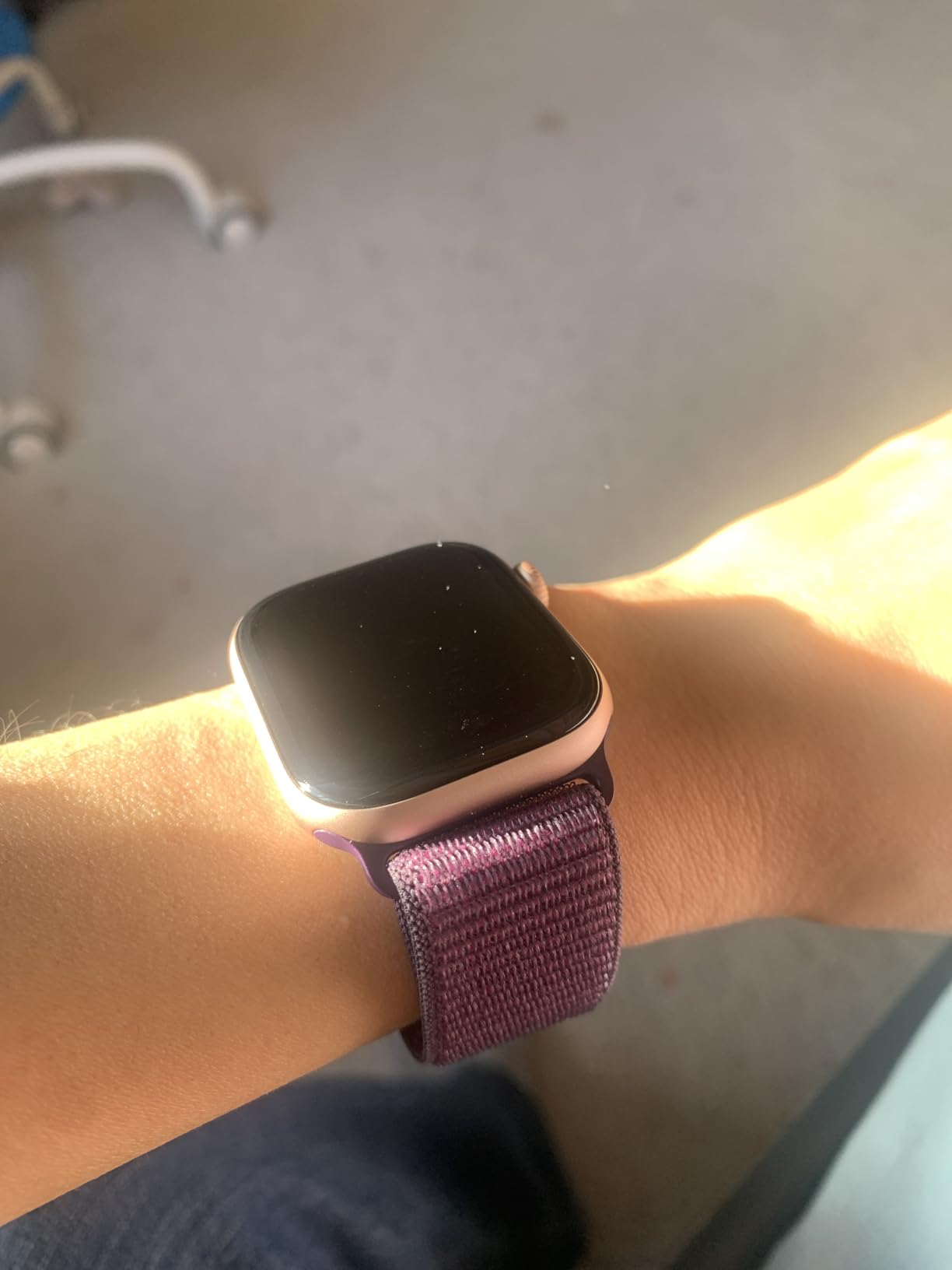 Apple Watch Series 10 [GPS 46mm case] Smartwatch with Rose Gold Aluminum Case with Plum Sport Loop. Fitness Tracker, ECG App, Always-On Retina Display, Carbon Neutral customer photo 1