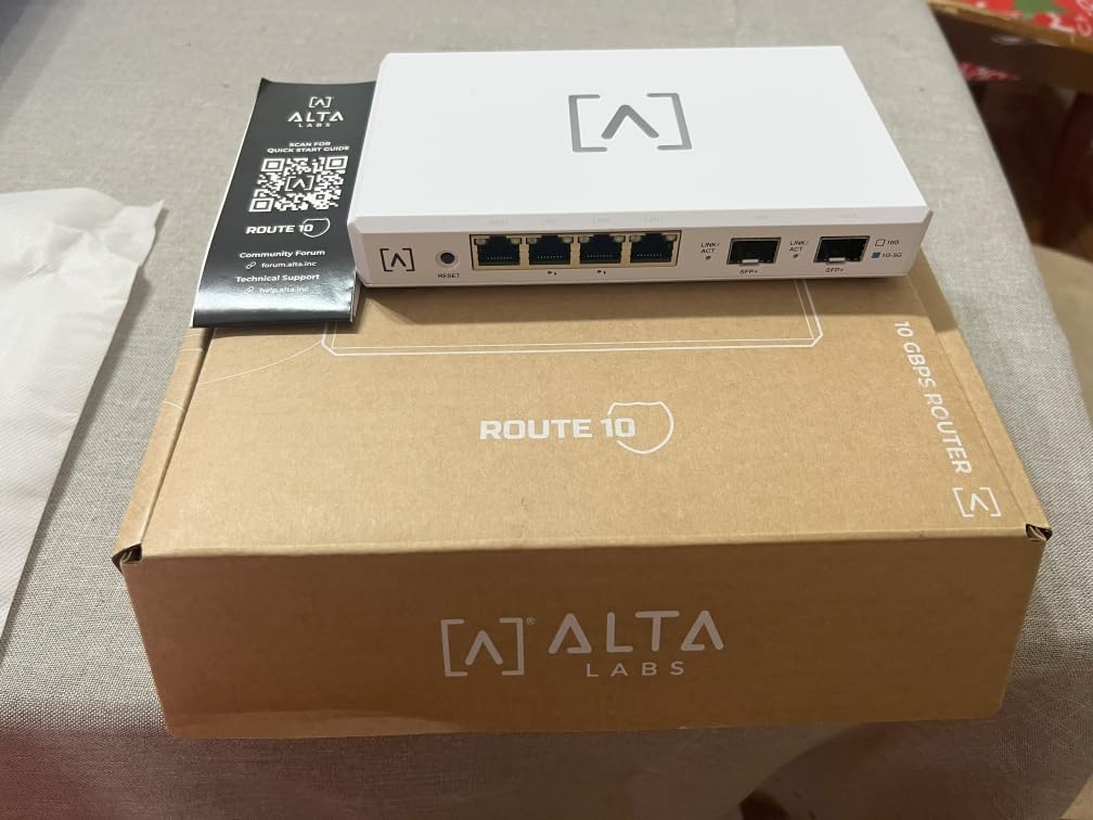 Alta Labs Route10 | 10 Gig Multi-WAN Router | High-Performance Qualcomm Quad-Core Hardware-Accelerated VPN Router | 2 10 Gbps SFP+ and 4 2.5 Gbps Ports | Real-Time Stats | Load Balancing | 40W PoE+ customer photo 1