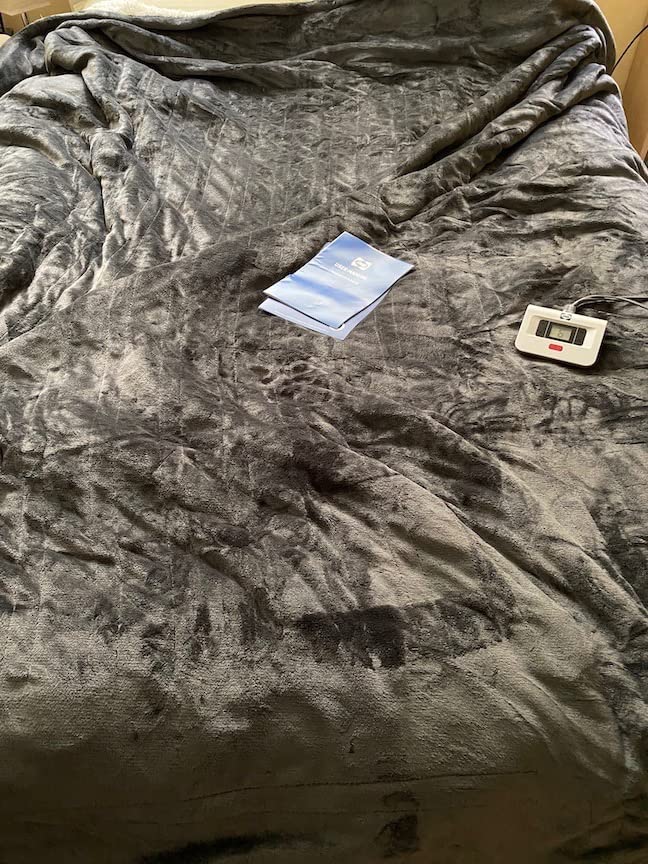 Sealy Heated Blanket Full Size Electric Auto Shutoff Flannel Sherpa 80x84 customer photo 2