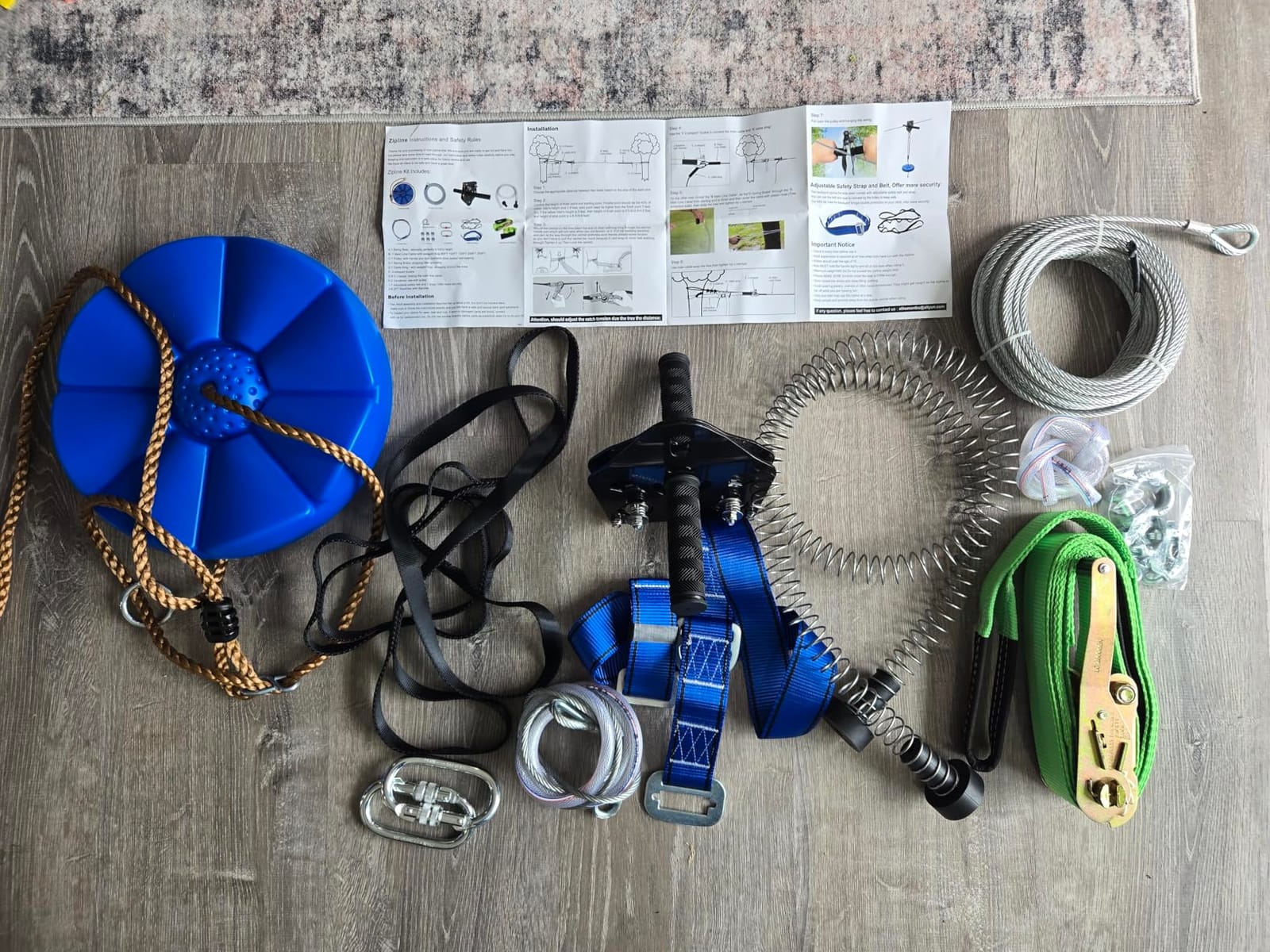 X XBEN Zip line Kit for Kids and Adults Outdoor: Up to 500Lbs - 100FT customer photo 1