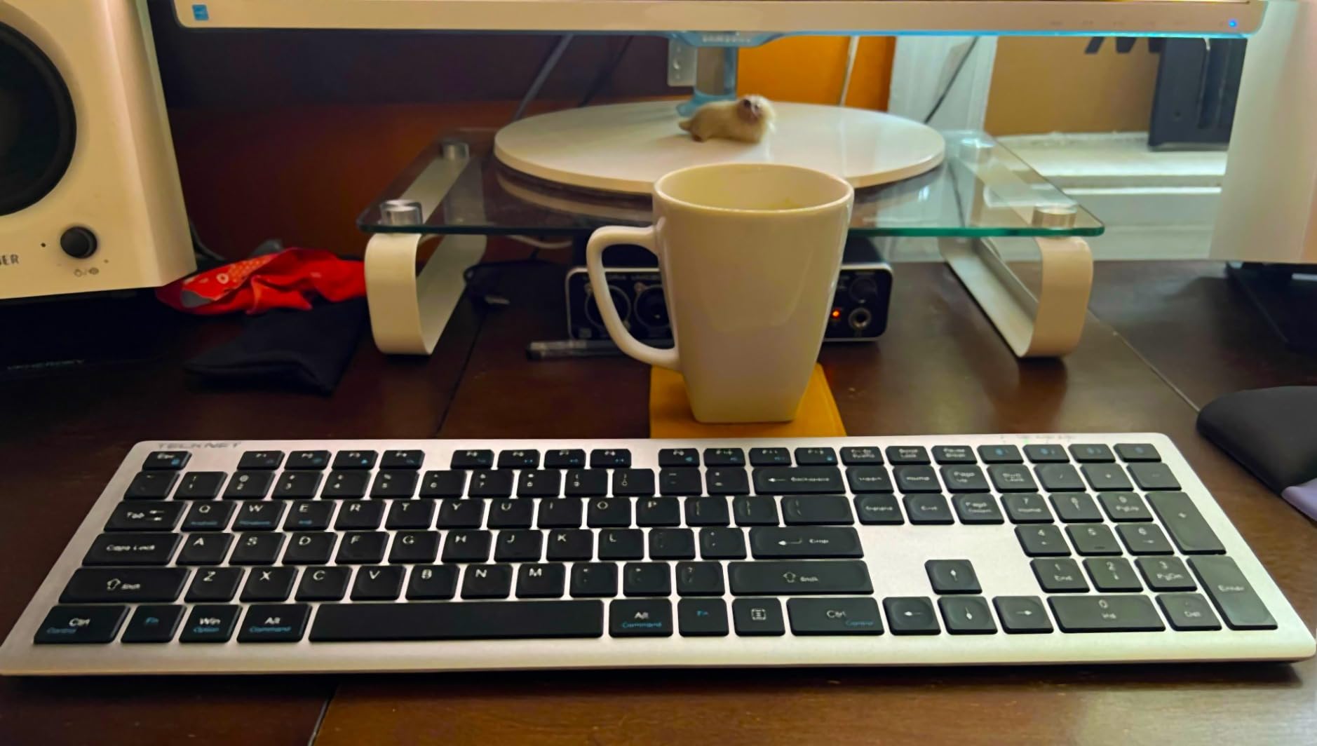 TECKNET Bluetooth Keyboard Rechargeable 4-Device (2.4G+BT) Free Switching customer photo 1