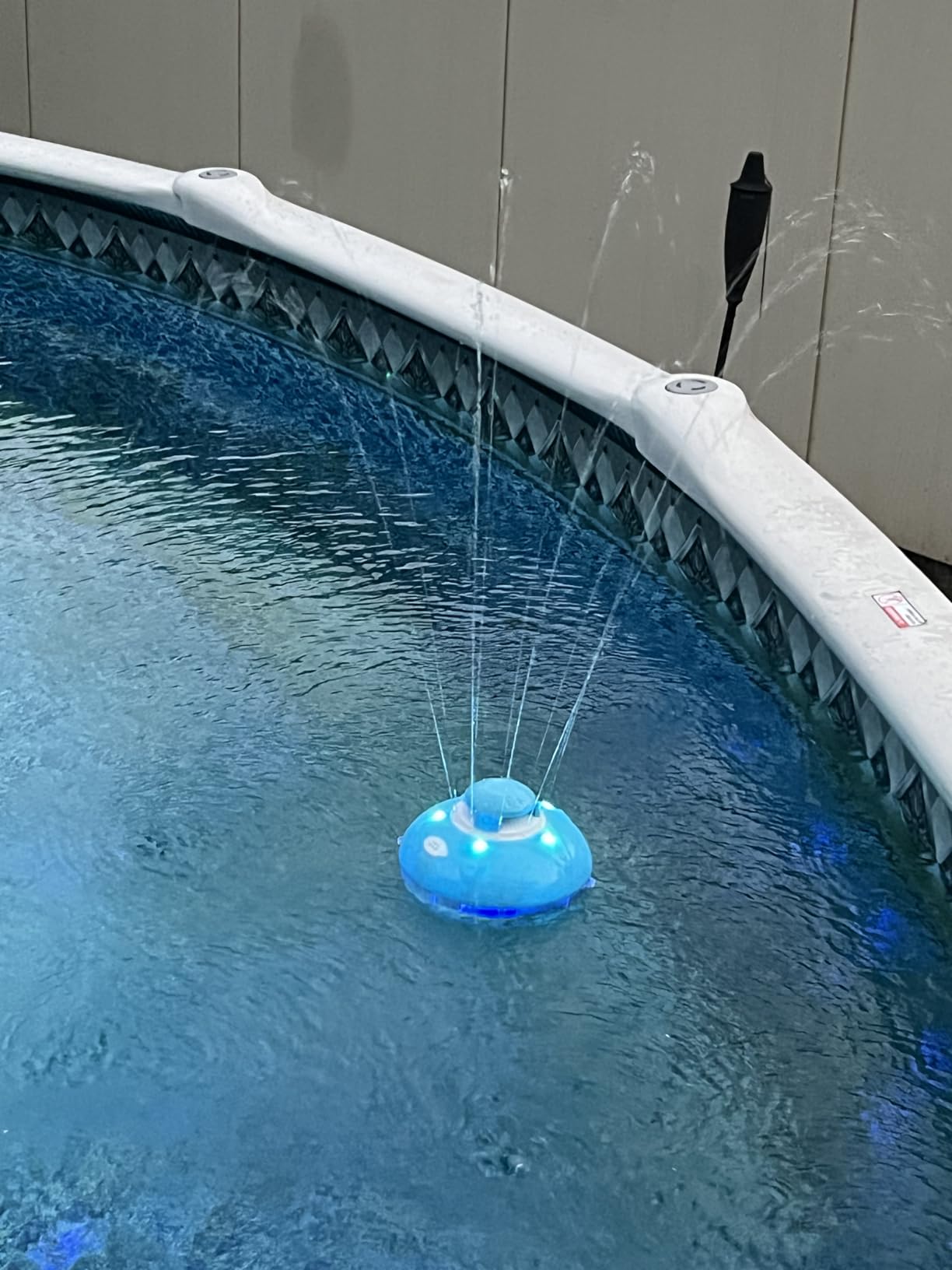 Bluetooth Pool Speaker w/Colorful Pool Fountain Light, 3 in 1 Floating Pool Speaker Loud Sound, IP68 Waterproof Floating Hot Tub Speakers, Bluetooth 5.4, 24H Playtime Pool Wireless Speakers customer photo 1