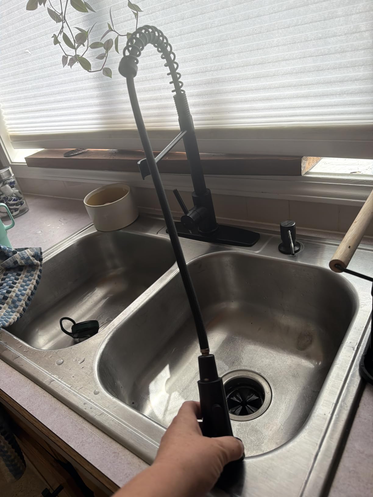 FORIOUS Black Kitchen Faucet with Purfied Water Filter, Pull Down Sprayer customer photo 1