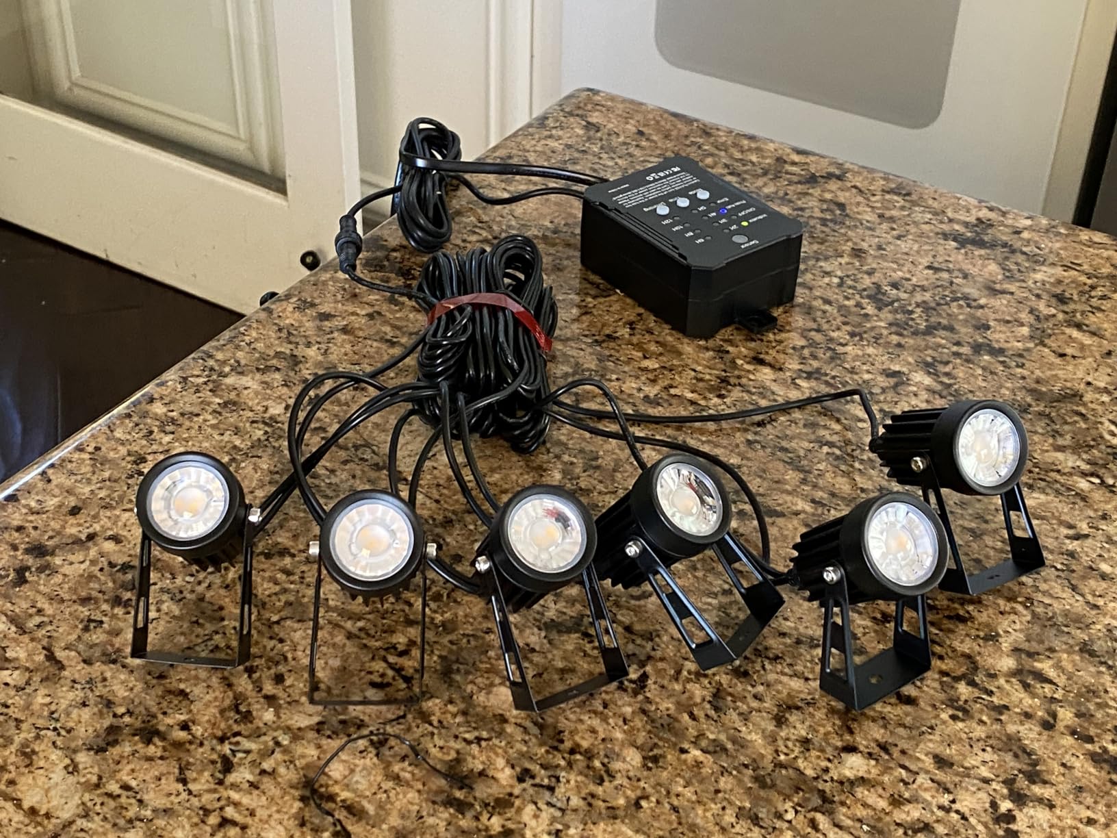 Plug and Play Low Voltage Landscape Lighting Kit, 8-Pack Wired Landscape Lights with Transformer, Warm White Waterproof Outdoor LED SpotLights for Yard, Garden, Pathway, Tree customer photo 1