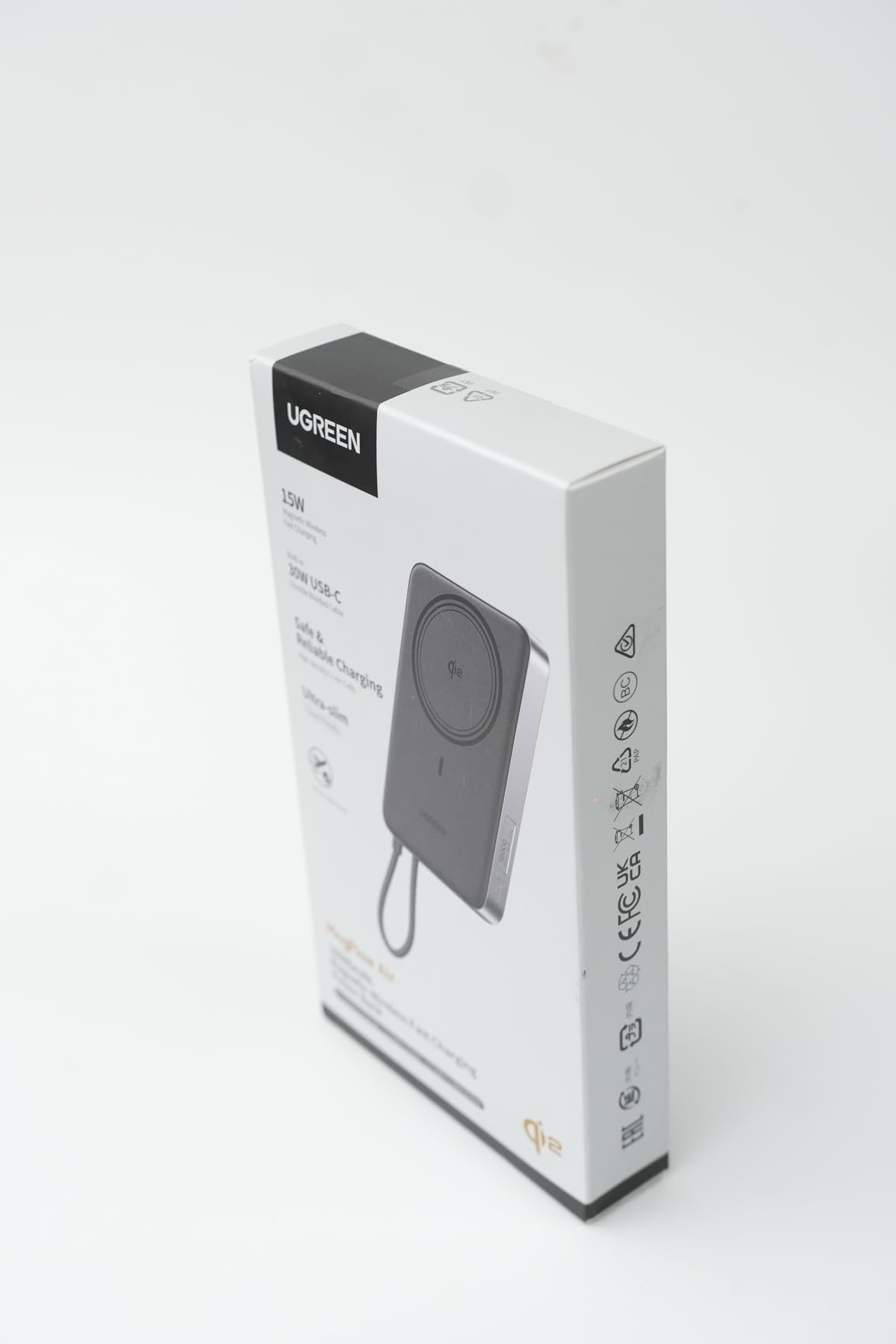 UGREEN Magflow Air 10000mAh Qi2 15W Wireless Power Bank Built-in Cable customer photo 1