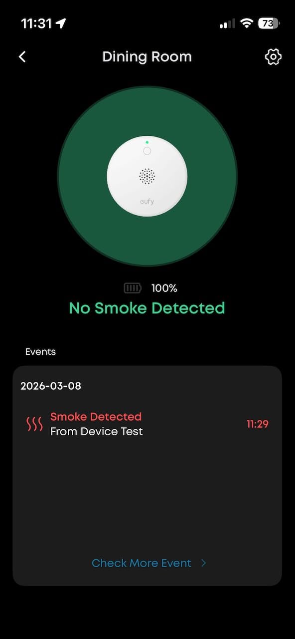eufy Security Smoke Alarm E10, Smoke Detector, Ultra-Compact 70 mm Design customer photo 1