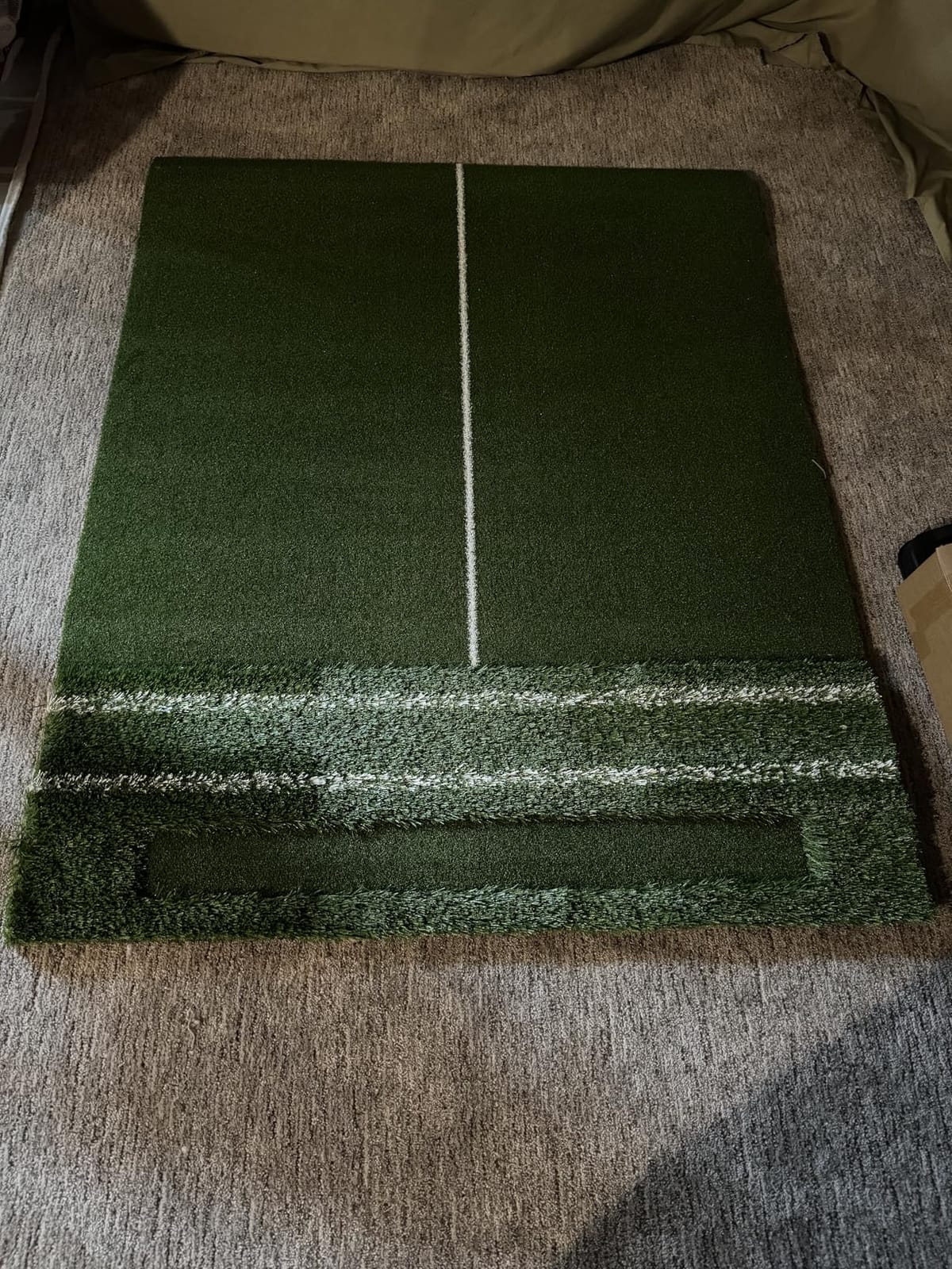 RELILAC Dual Turf Golf Mat with Ball Tray,5x4Ft 26-50mm Thickened Golf Hitting Mats for Indoor/Outdoor Practice,Turf Driving Range Mats for Golf Simulators and Chipping Swing Driving Training customer photo 2