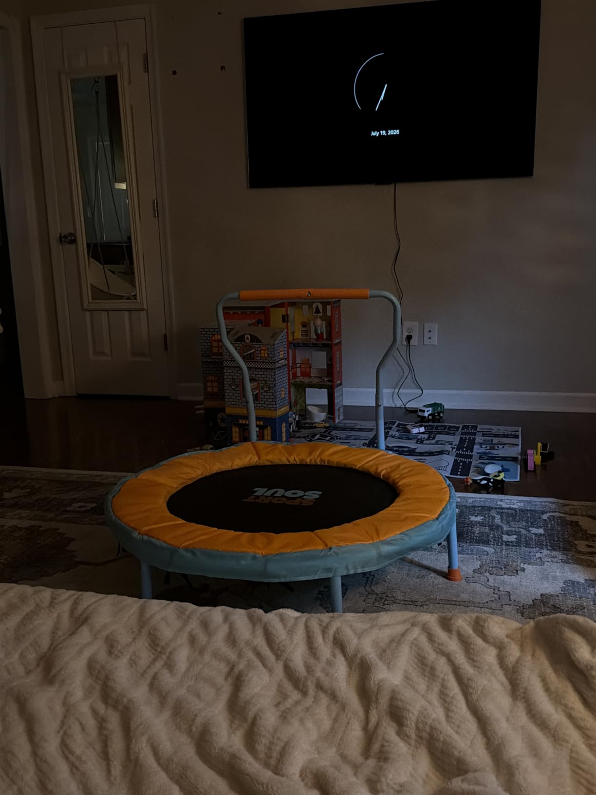 SPORTSOUL Mini Trampoline for Kids 3-6 with Super Safe Foam Handle Bar customer photo 2