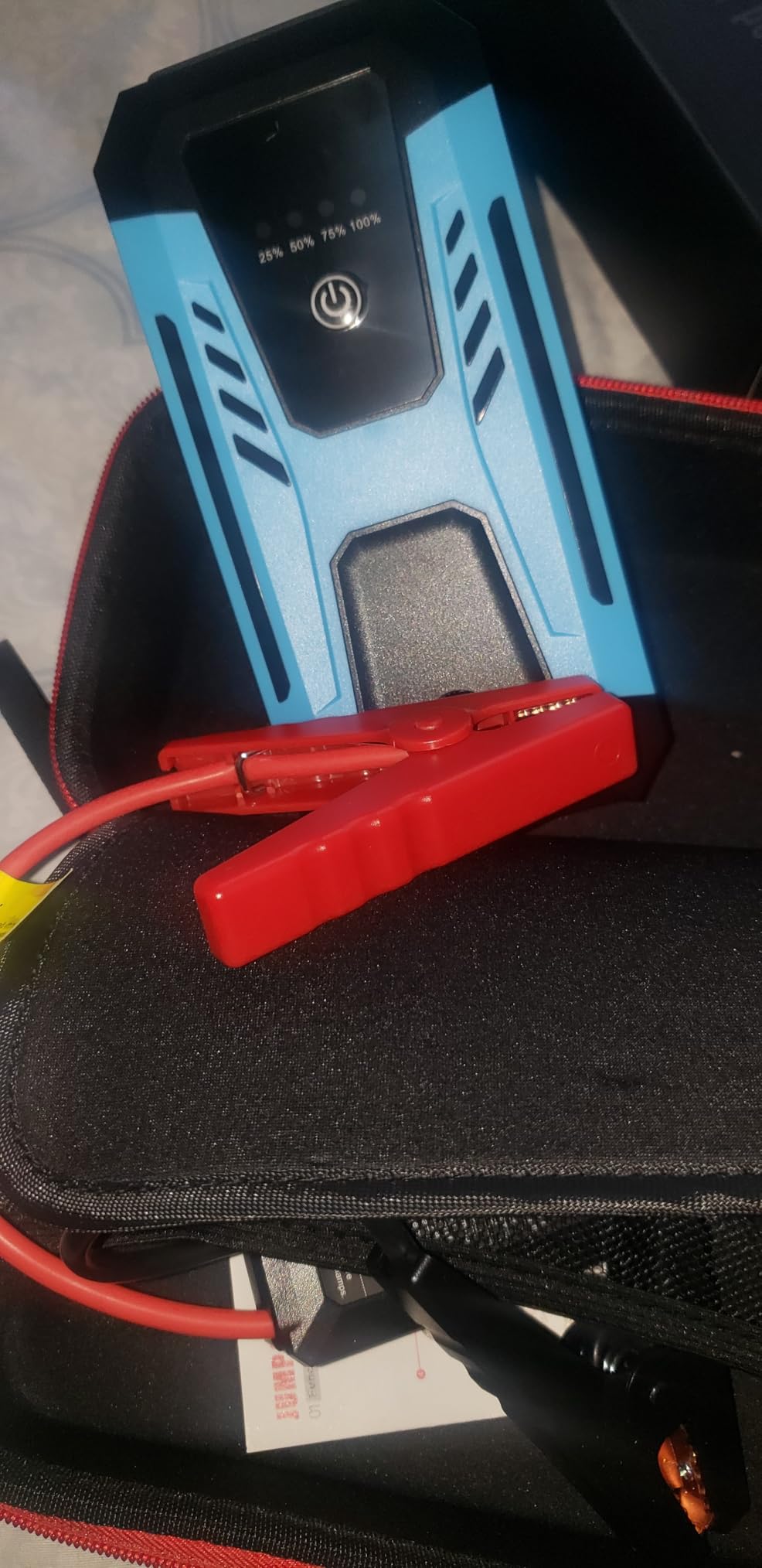 12v Jump Starter for 10.0L Gas/8.0L Diesel, 6000A Peak Car Battery Jumper Starter Portable, IP66 Waterproof Jump Box with Emergency Light and Storage Case customer photo 2