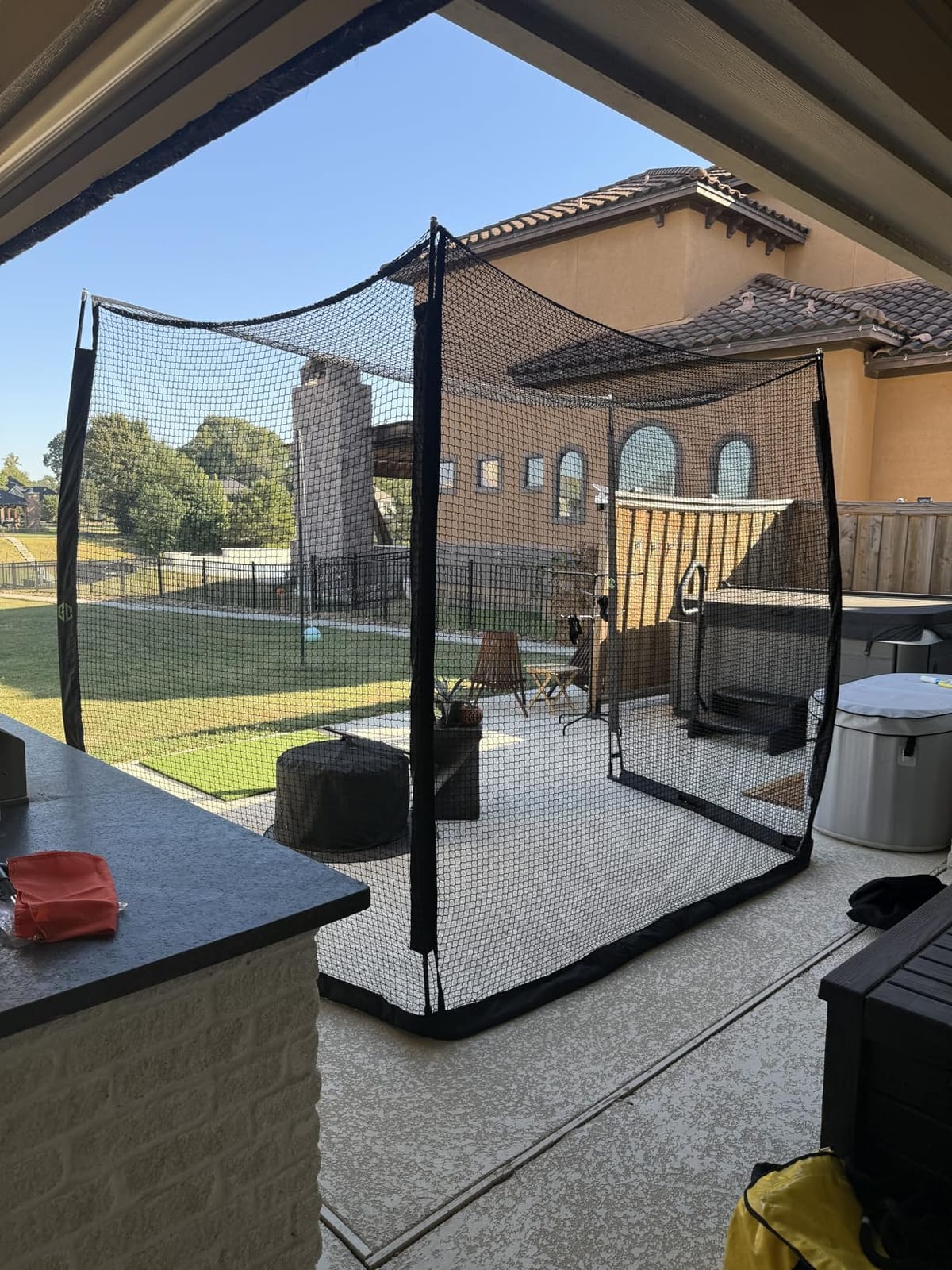Golf Net Cage 10x8x5.5FT Golf Hitting Net, 4-Ply, Steel Frame, Mat with Bag customer photo 2