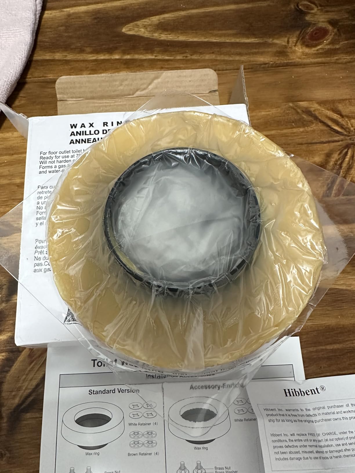 Hibbent Extra Thick Toilet Wax Ring Replacement Kit, Wax Ring for Toilet customer photo 2