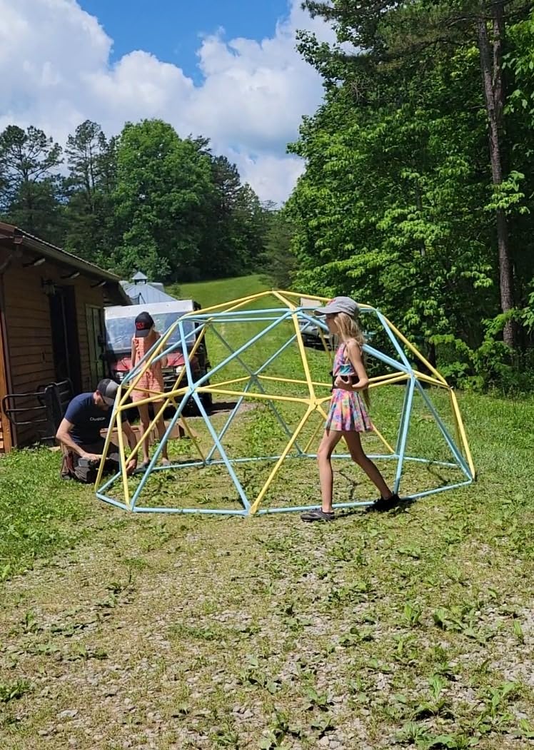 VEVOR Climbing Dome, 10FT Geometric Dome Climber with Saucer Swing, 1000LBS Loading Kid's Jungle Gym Playground, Easy-Assembly Outdoor Backyard Climbing Equipment for Boys Girls 3 to 10 Years Old customer photo 2