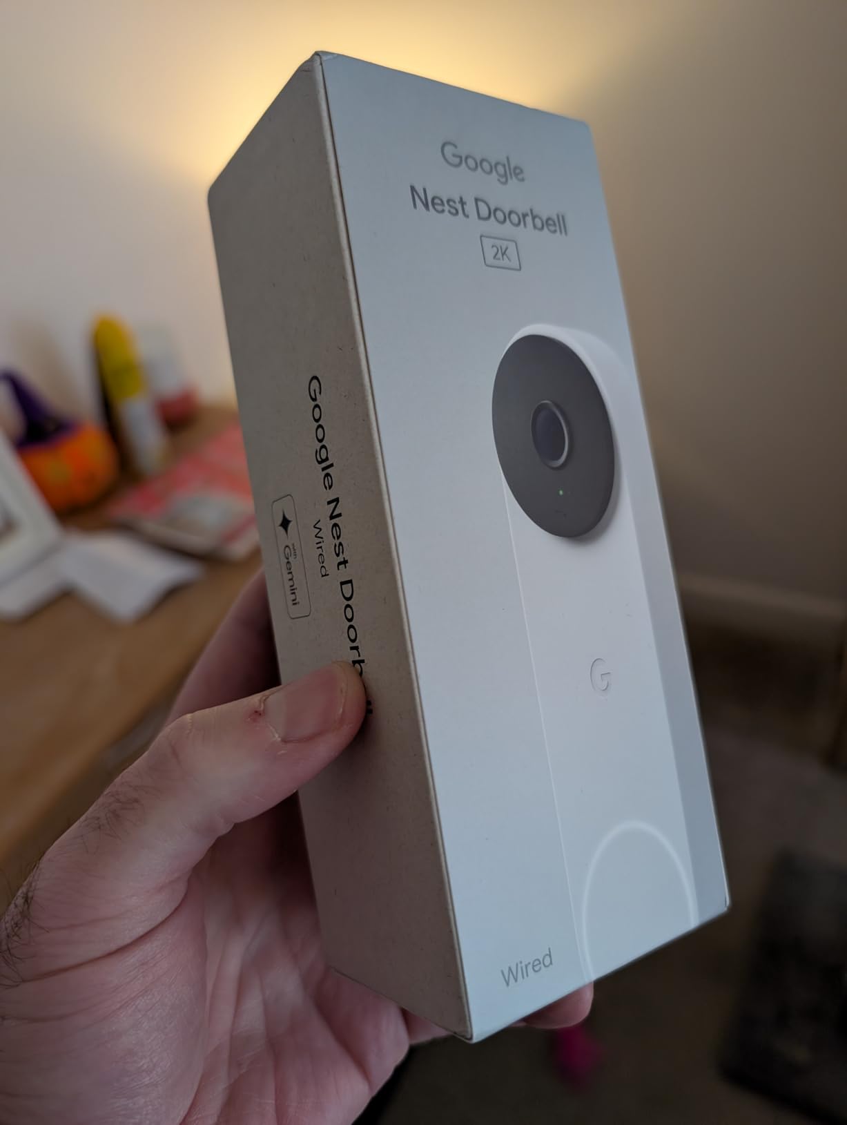 Google Nest Doorbell (Wired, 3rd Gen) - 2K Video, Live View - 2025 - Linen customer photo 1