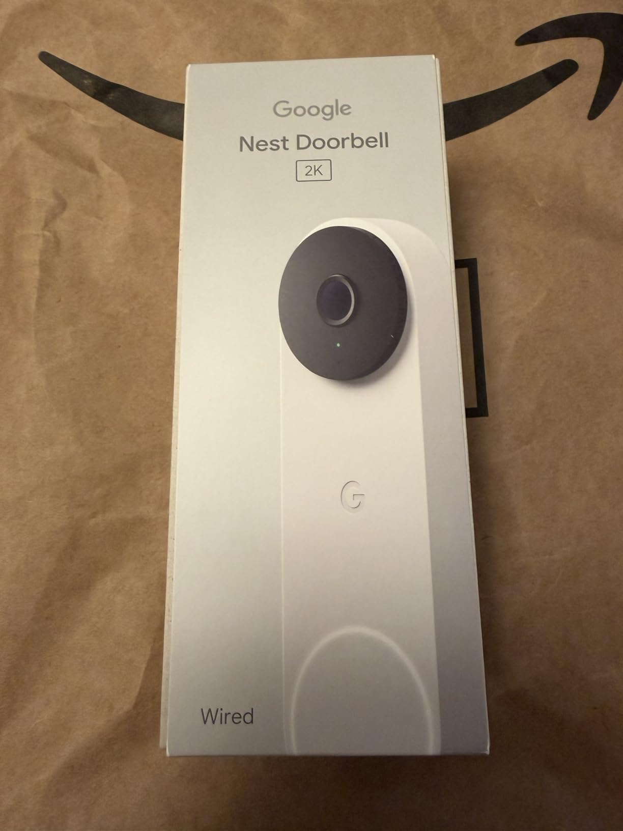 Google Nest Doorbell (Wired, 3rd Gen) - 2K Video, Live View - 2025 - Linen customer photo 2