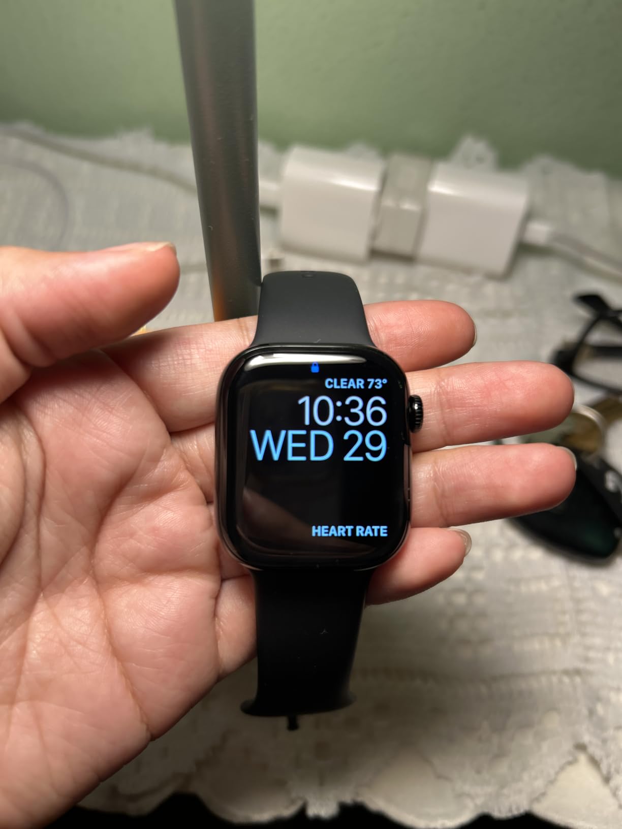 Apple Watch Series 11 [GPS 46mm] Smartwatch with Jet Black Aluminum Case with Black Sport Band - M/L. Sleep Score, Fitness Tracker, Health Monitoring, Always-On Display, Water Resistant customer photo 2