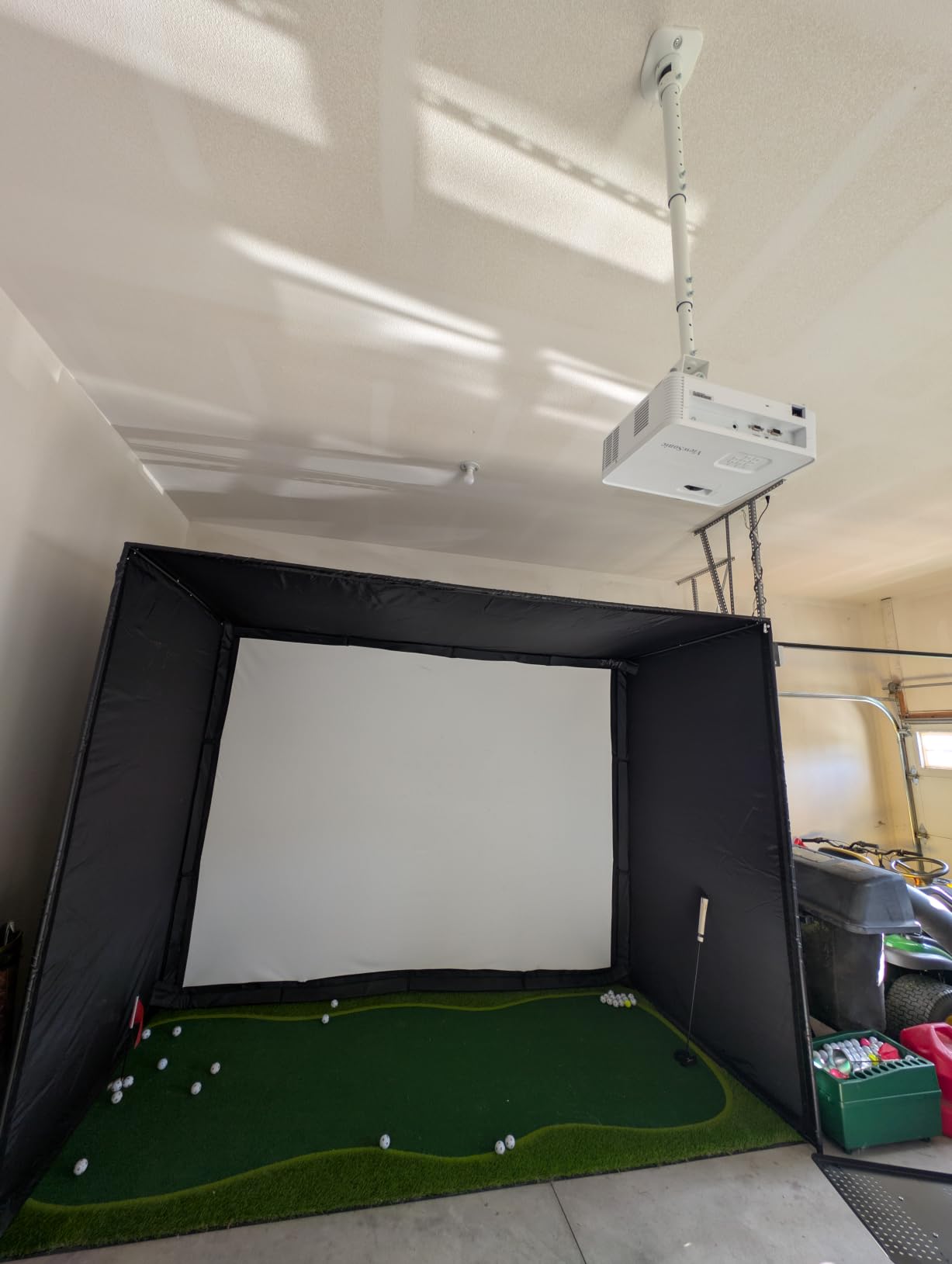Golf Simulator Enclosure for Home Garage Indoor Sim Practice with Screen customer photo 2