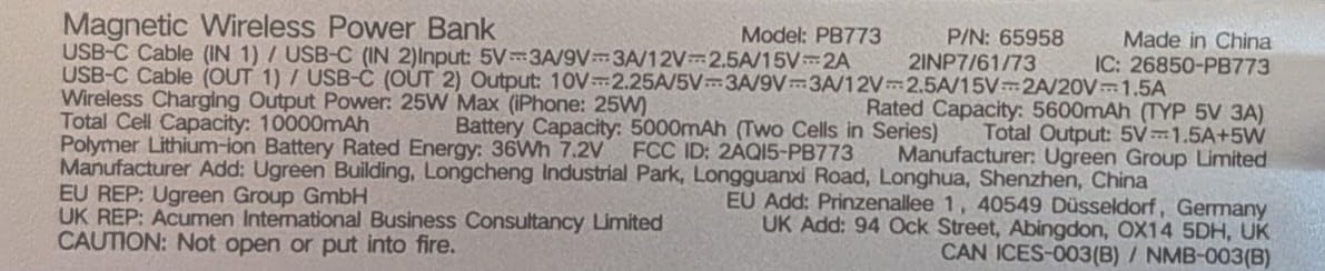 UGREEN MagFlow 10000mAh Qi2 25W Wireless Power Bank Built-in Cable customer photo 1