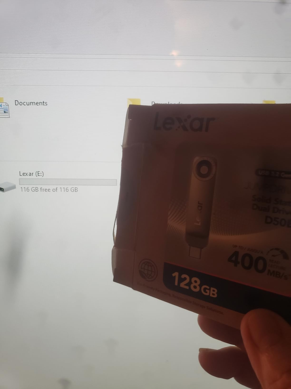 Lexar D50E 256GB Solid State Dual Drive, Up to 400MB/s Read 360MB/s Write customer photo 1