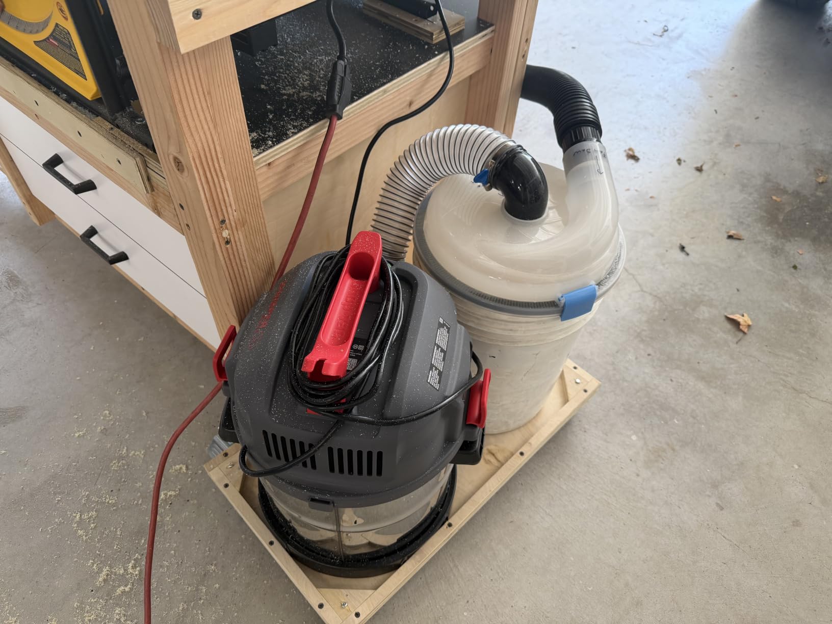 Dust Separator - High-Efficiency Cyclone Dust Separator, Dust Separator for Standard 5 Gallon Buckets, Wet & Dry Debris, Includes 90° Elbows & 2-1/2” Hose customer photo 2