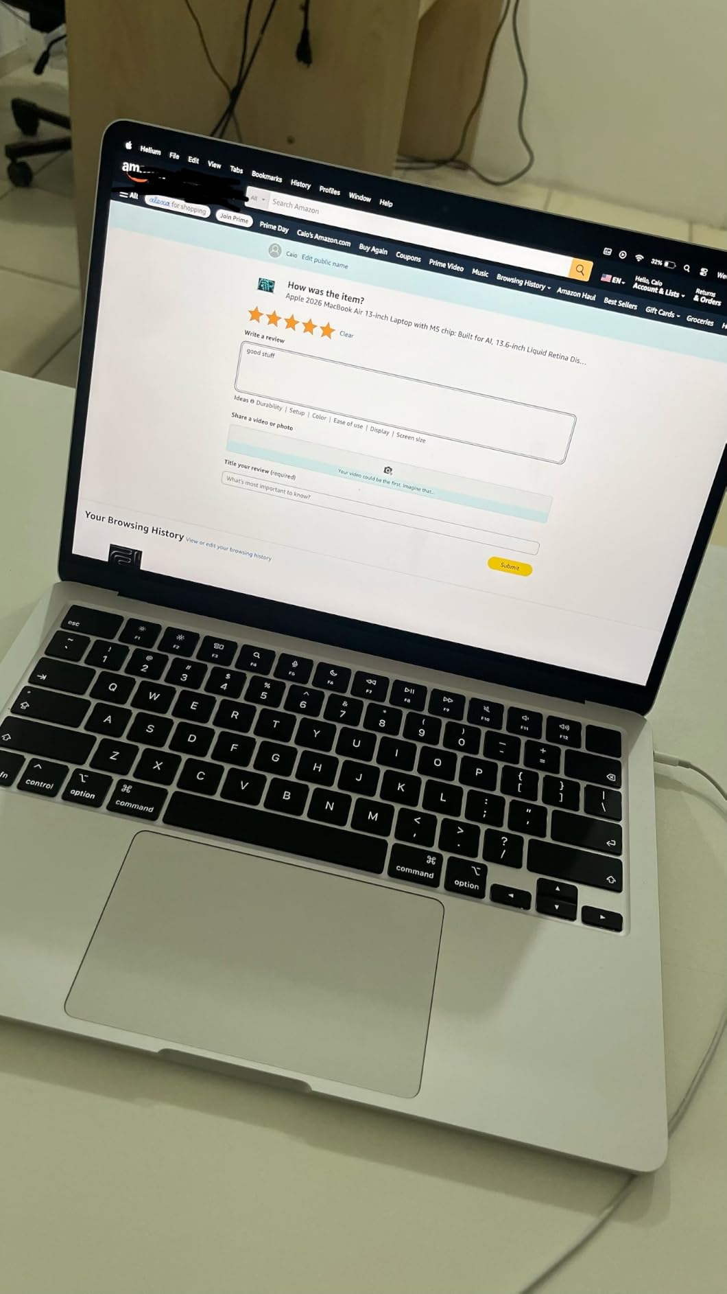 MacBook Air M5 customer photo 2