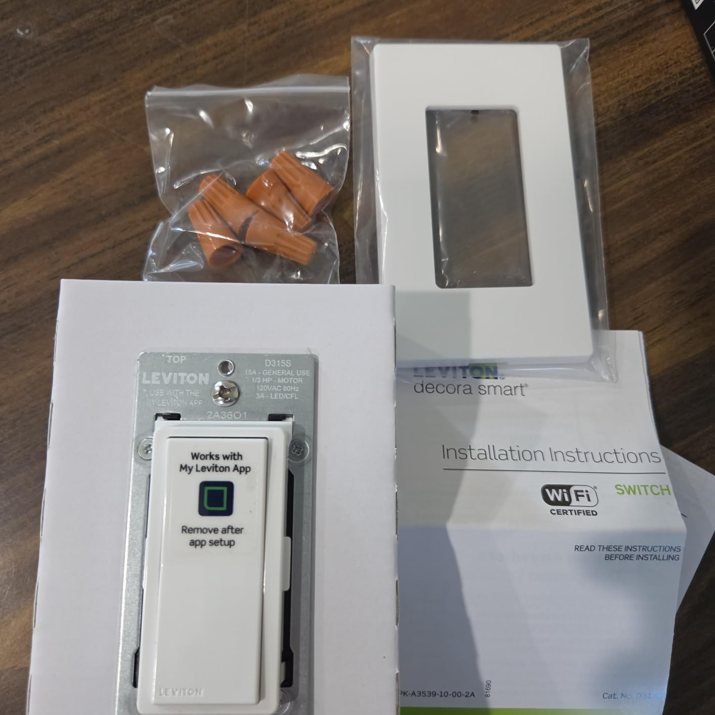 Leviton Decora Smart Switch, Wi-Fi, D315S-1RW, White customer photo 2