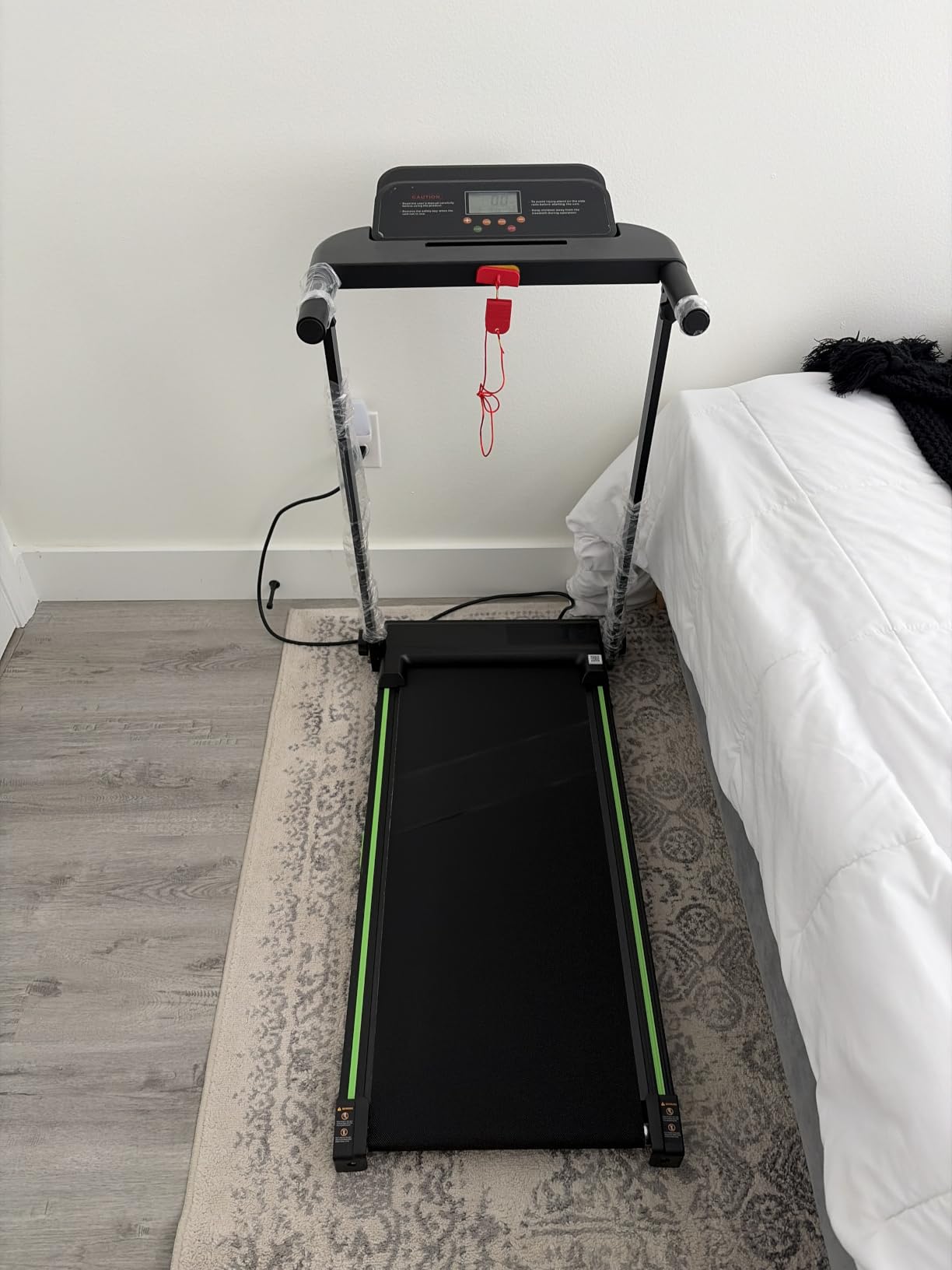 Treadmills for Home, Walking Pad with Incline, Caminadoras para Hacer Ejercicio, 0.6-6.2 MPH Portable Foldable Under Desk Caminadora, Eléctrica Casa Tredmill, Folding Compact Running Machine customer photo 1