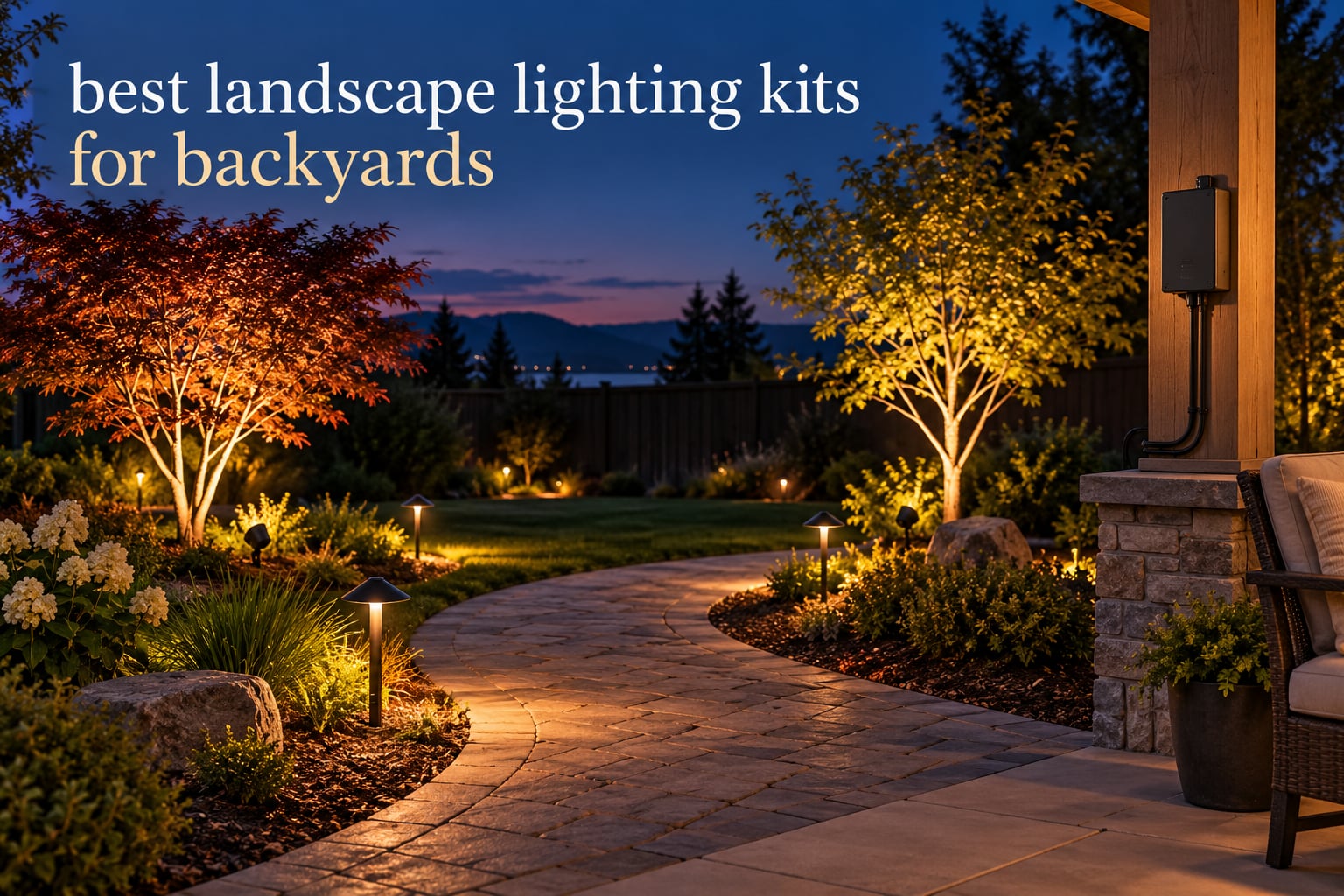 best landscape lighting kits for backyards