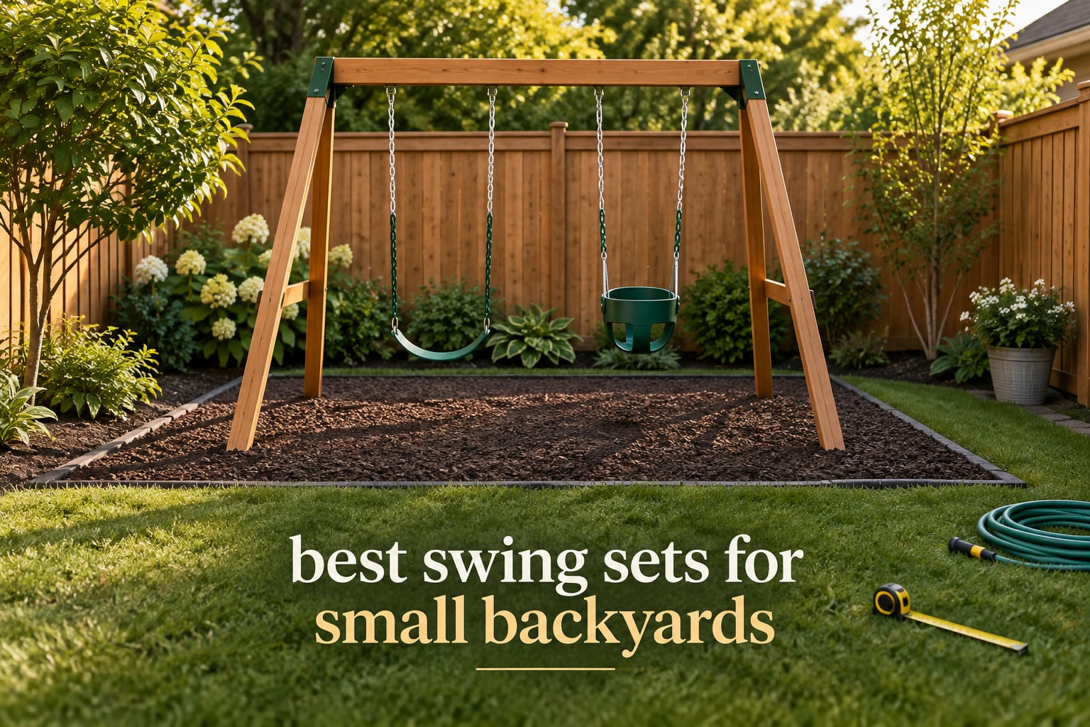 best swing sets for small backyards