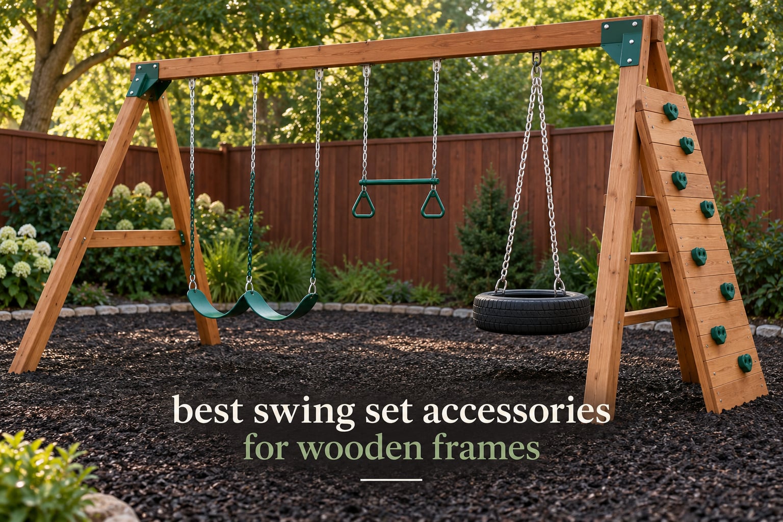 best swing set accessories for wooden frames